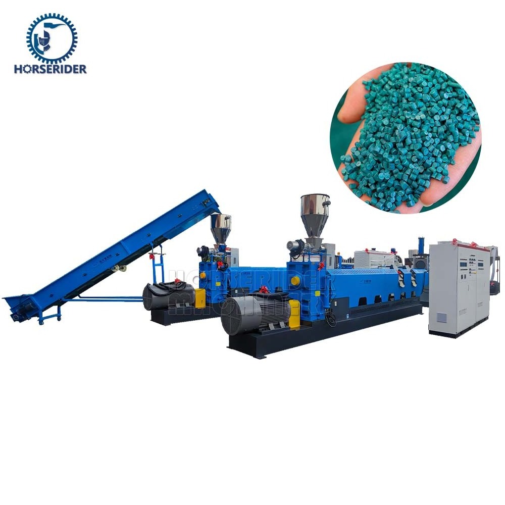 Horserider cheapest Fully Automatic Plastic Granulators Plastic Granules recycling extruder making Machine