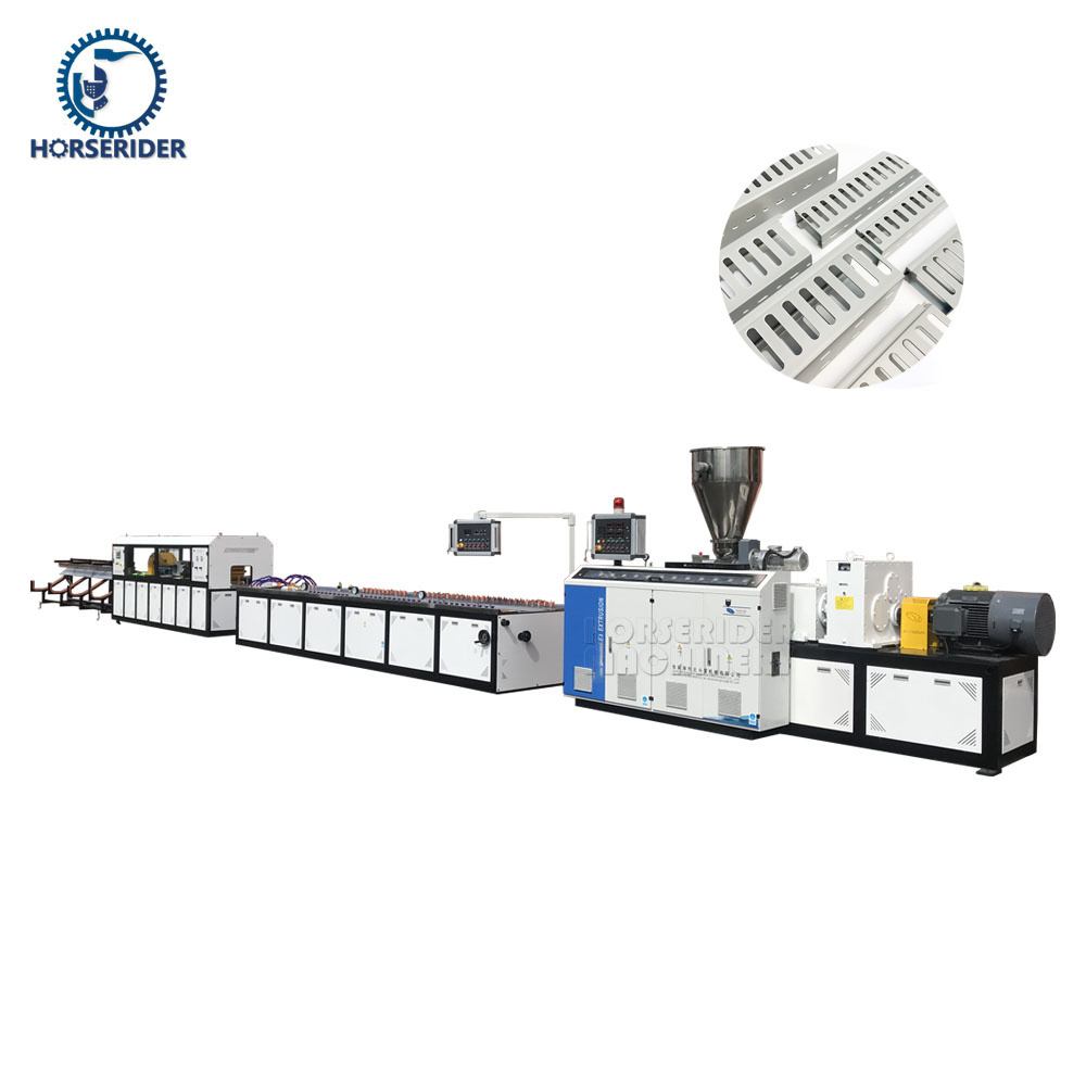 HorseRider Plastic PVC Electrical Cable Trunking Profile Making Machine Extrusion Line PVC Profile Extrusion line