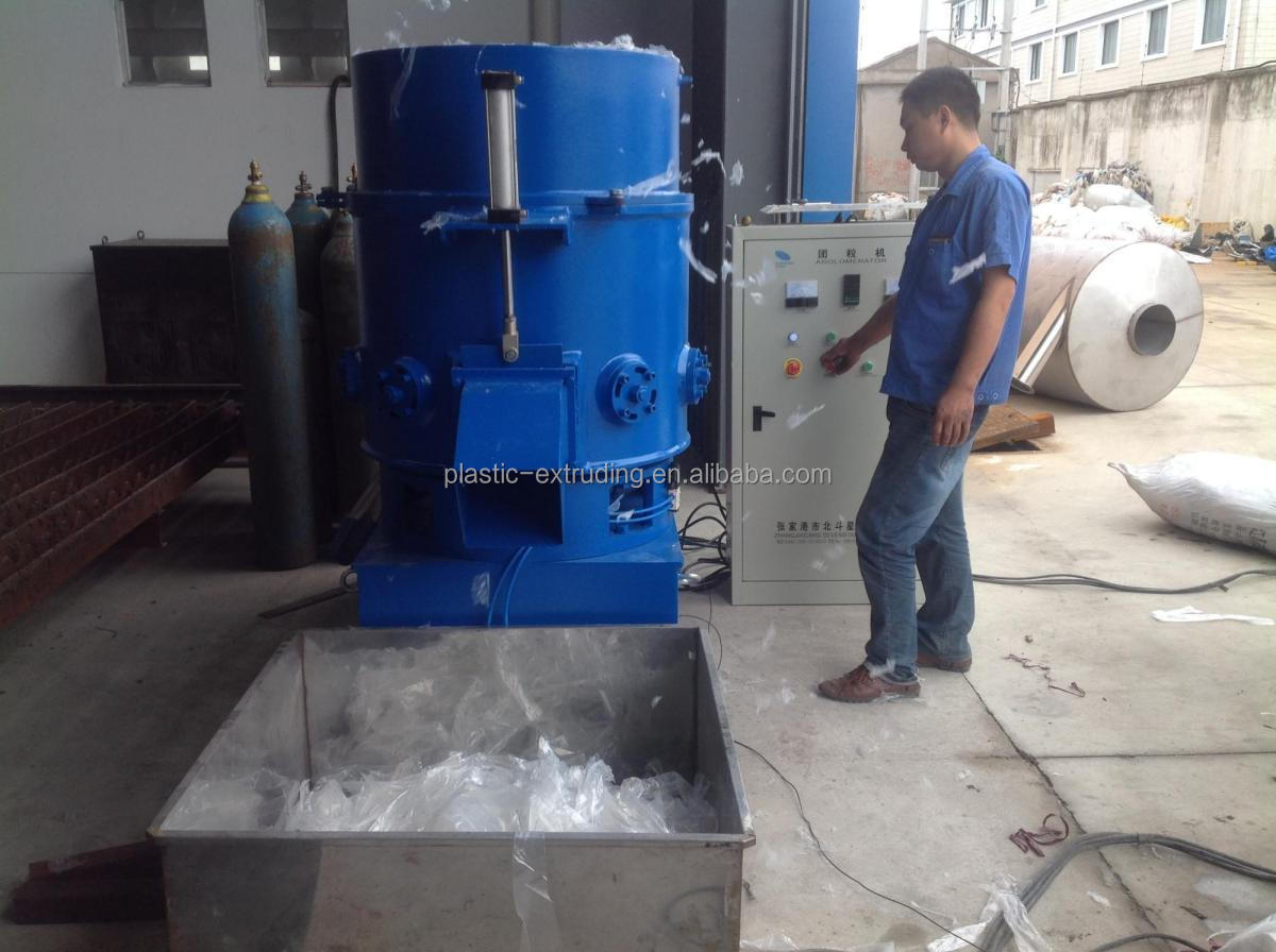 New design good price 80kg 100L 30kw PET fiber melter plastic nylon  granulation machine agglomerator machine