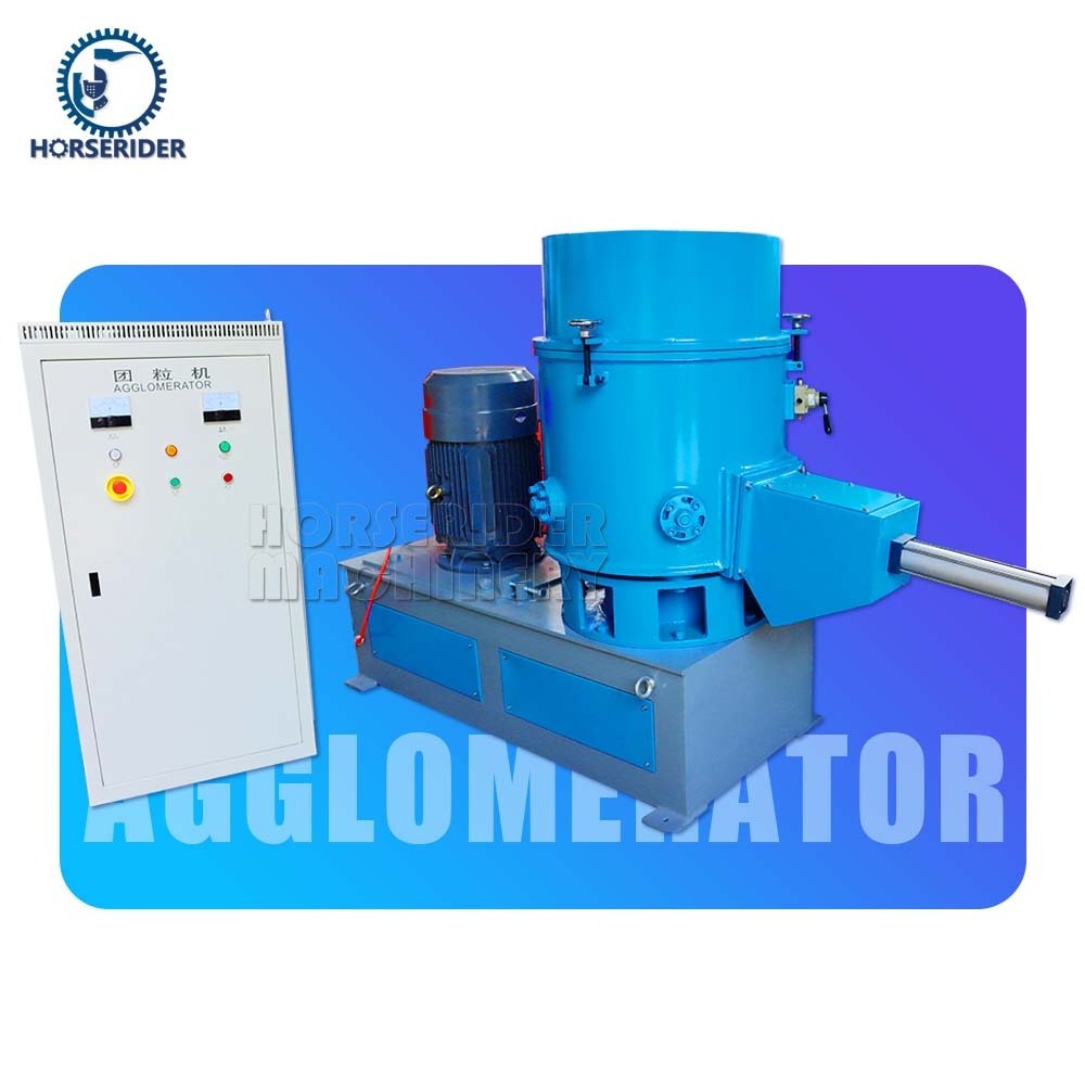 New design good price 80kg 100L 30kw PET fiber melter plastic nylon  granulation machine agglomerator machine