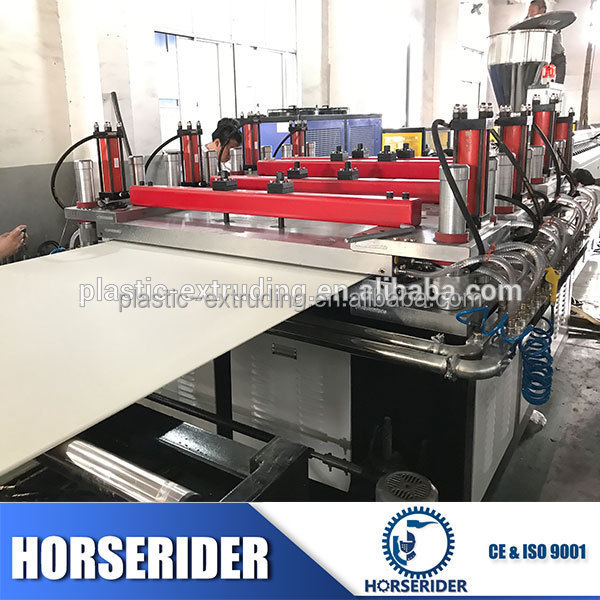 Plastic PVC foam sheet production line/wood sawdust plastic composite celuka board making machine