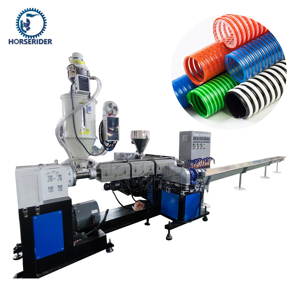 Horserider plastic PP PE single wall corrugated pipe hose machine hose extruder hose machine production line