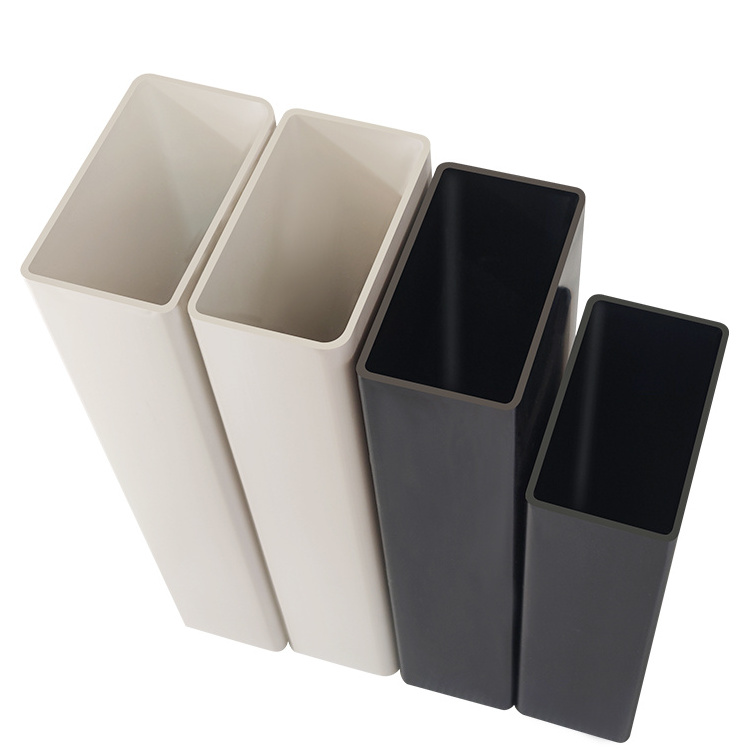 100x100mm 100x50mm 50x50mm Customized Size Pvc Square Pipe  Plastic Square Tube rectangular pvc pipe