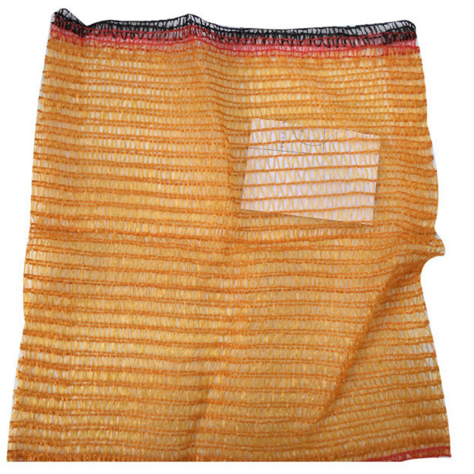 PE knitted Custom Raschel Mesh Bags Onion Sacks Recycled Leno PP Firewood Mesh Bag for Oranges