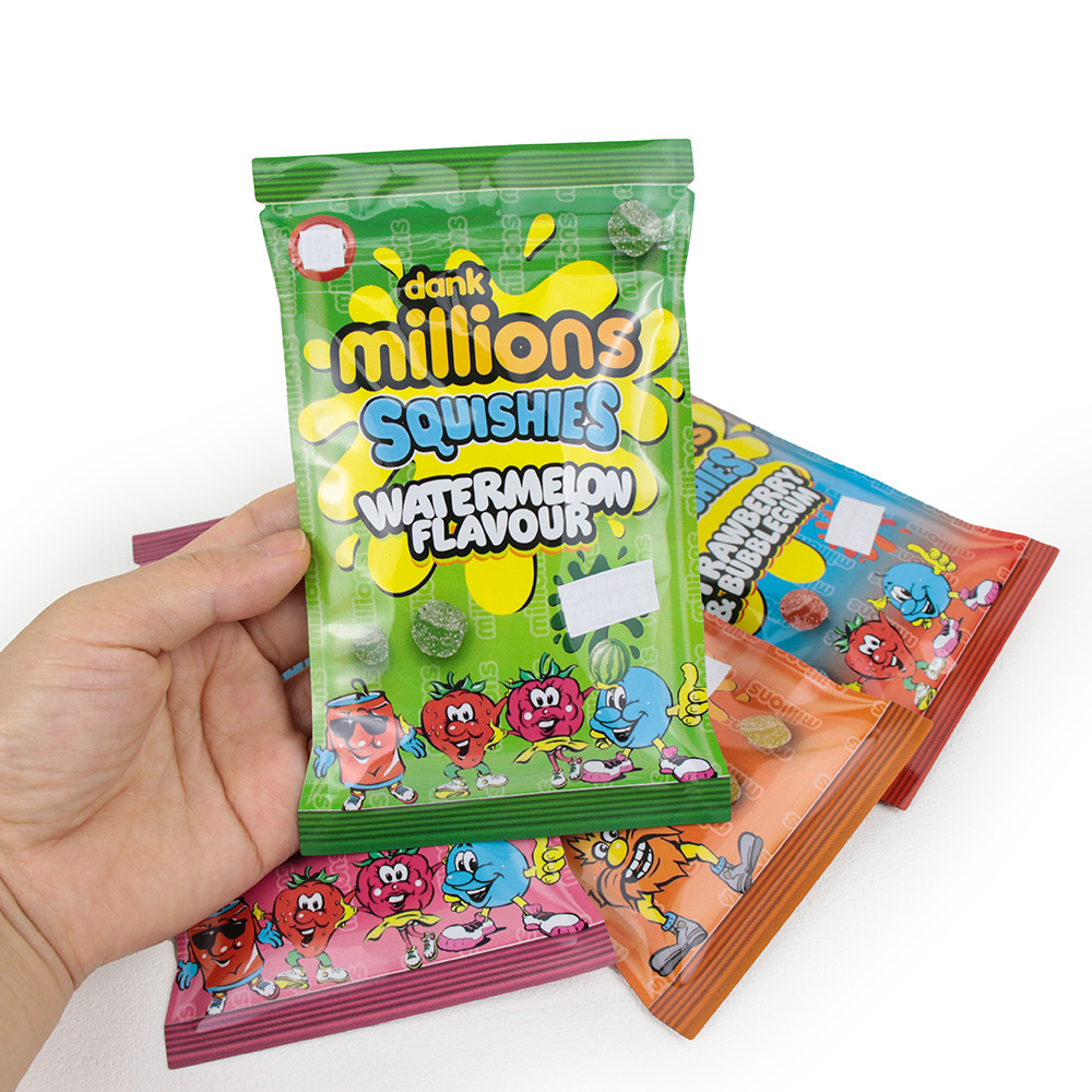 Custom Digital Print Mylar Bags for Snacks Candy Bar Packaging Ziplock Pouches Smellproof Die Cut Mylar Bags with Logo