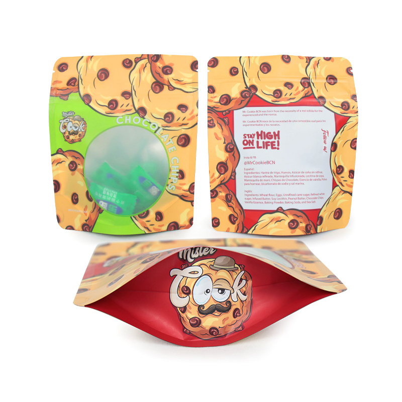 Custom Printed Bags Monkey Mylars CR Zip Resealable Jelly Candy Package Zip Lock Mylar Bag Custom  with Clear See Through Front