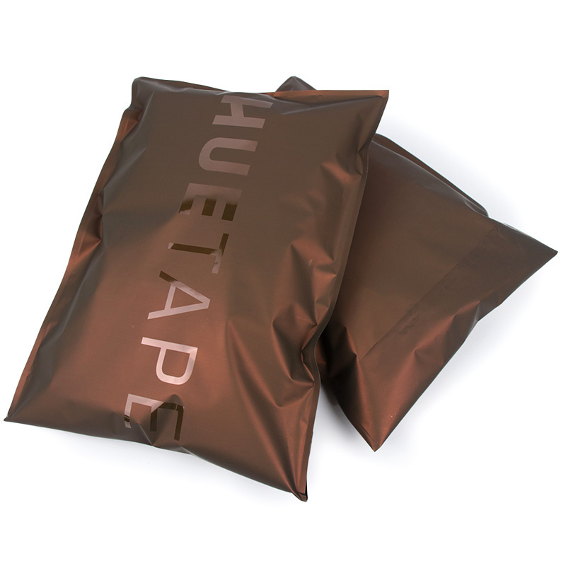 Custom Printed Poly Mailer Gold Packaging bags Matte Glossy UV Reflective mailing bags for T shirt Pants packaging