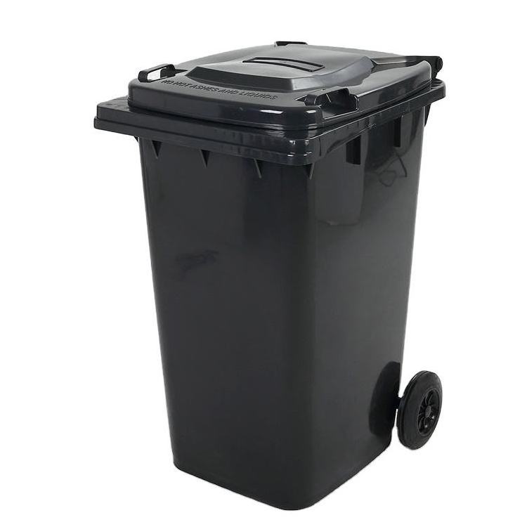 STROBIGO 240 Liter Plastic Trash Can Garbage Wheelie Bin Outdoor Recycle Waste Bins With Lid and Wheels