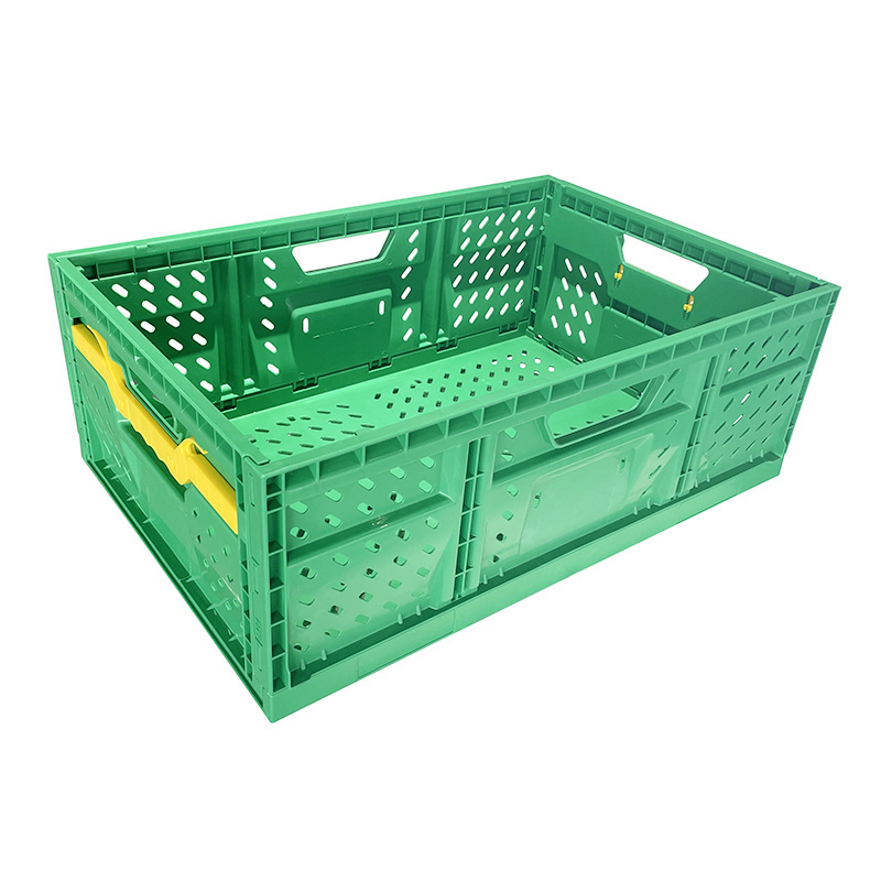 Plastic box foldable solid box plastic vegetable packing plastic Vented Foldable Crate for fruits