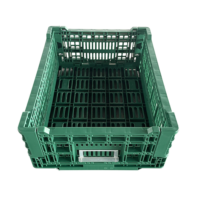 Plastic Crates Collapsible Hard Plastic Storage Fruit Vented Foldable Crate Vegetable