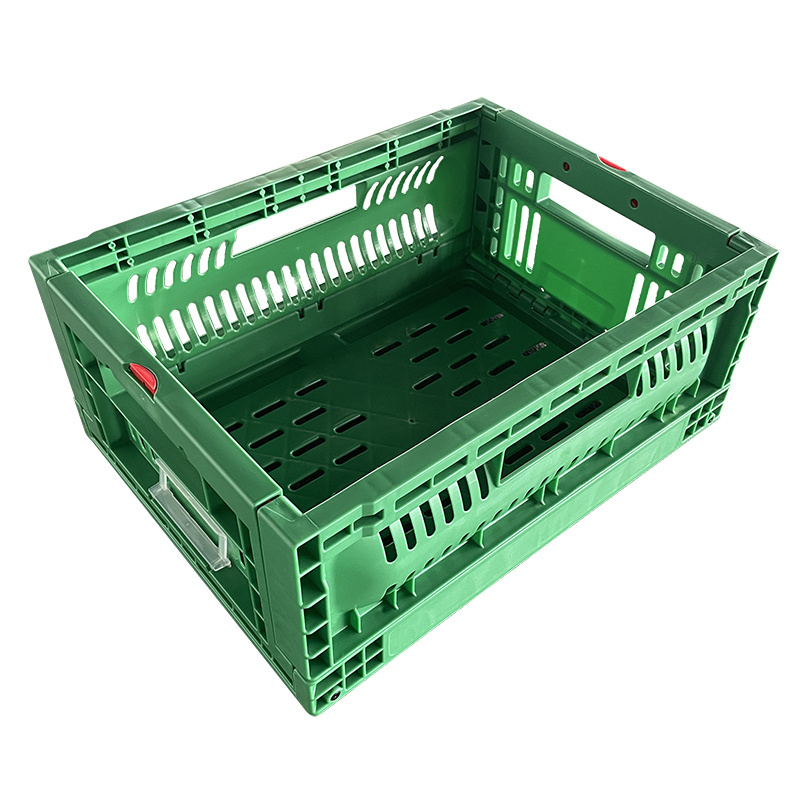 Plastic Crates Collapsible Hard Plastic Storage Fruit Vented Foldable Crate Vegetable