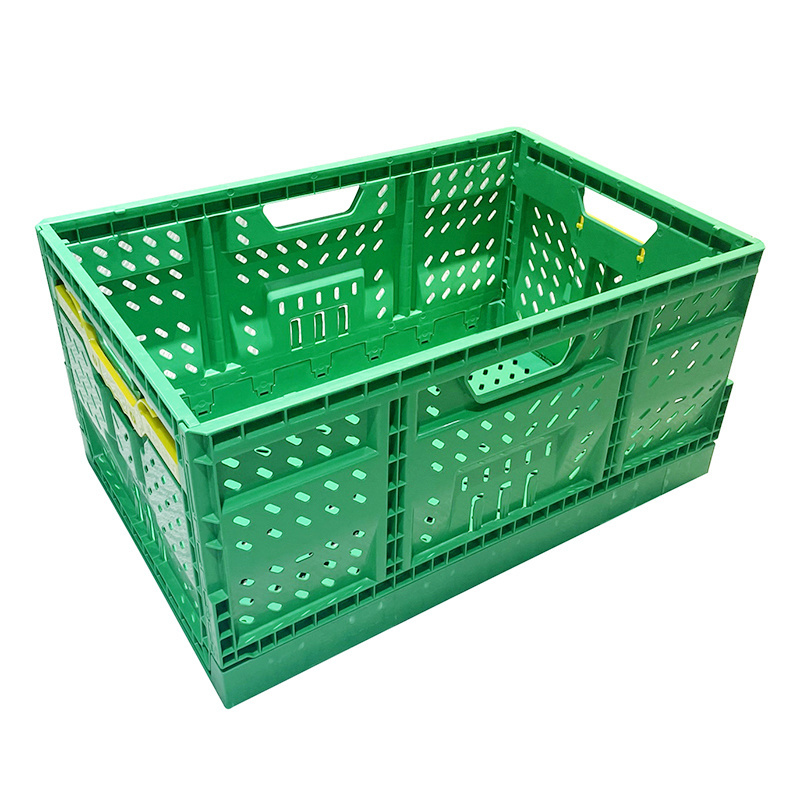 Sales in Chinese manufacturing factories collapsible plastic folding vegetable crate for food grade plastic storage