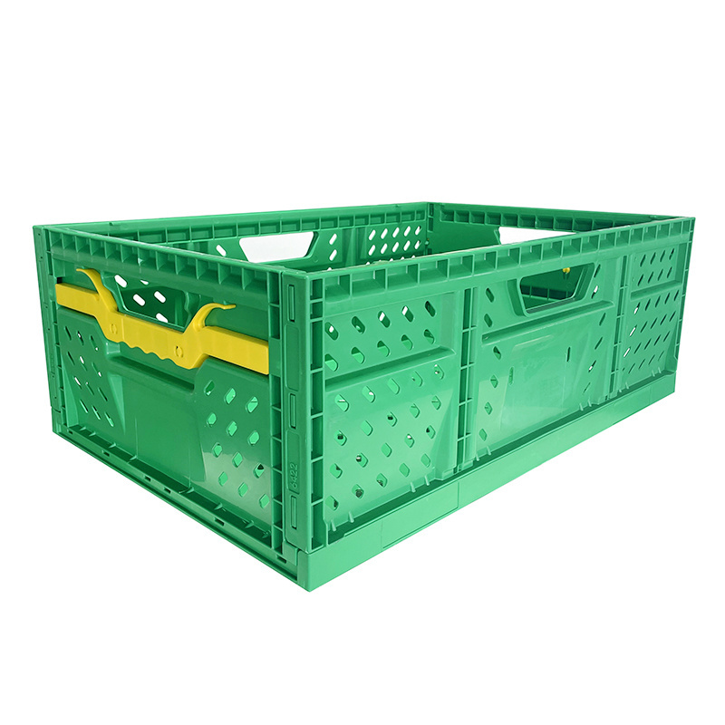 Heavy Duty Mesh Style Agriculture Collapsible Container Folding Storage Box Fruits Vegetable Plastic Foldable Crates