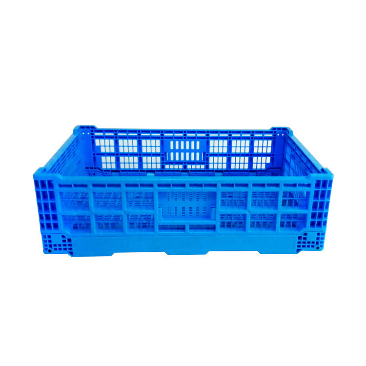 Precision manufacturing stack and nest crates reusable vegetable plastic crates plastic Vented Foldable Crate for Farm shipment