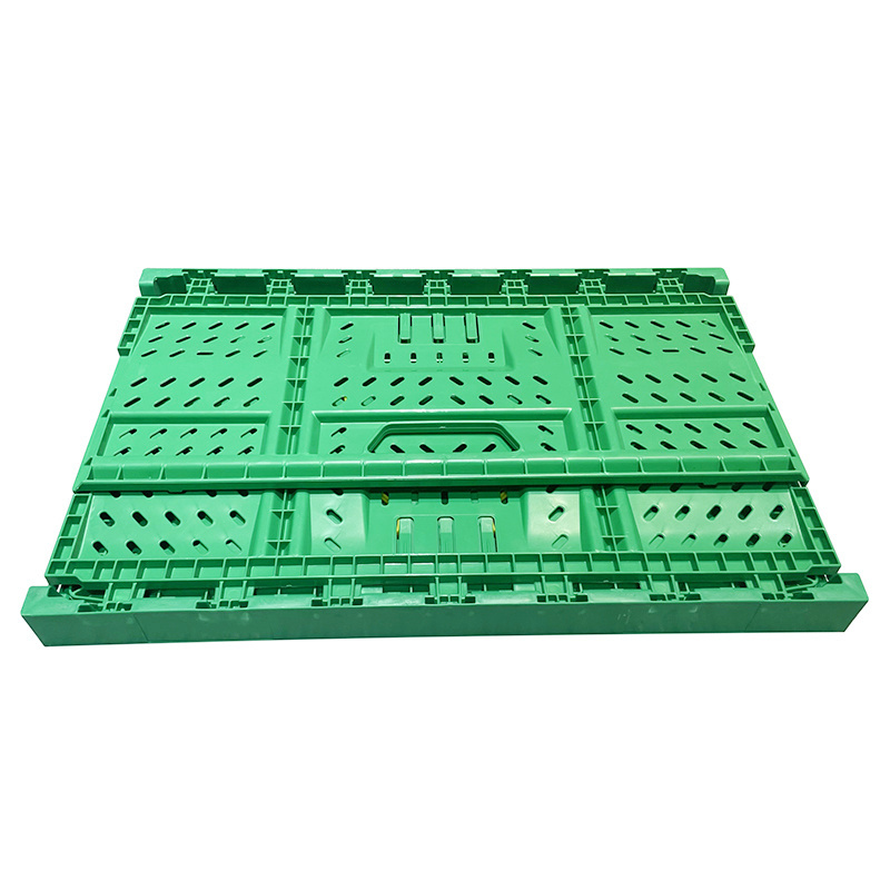 plastic tote crates plastic collapsible vegetable food grade Vented Foldable Crate for shopping crate