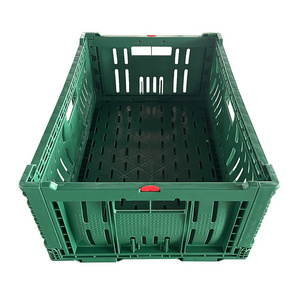 Plastic Crates Collapsible Hard Plastic Storage Fruit Vented Foldable Crate Vegetable