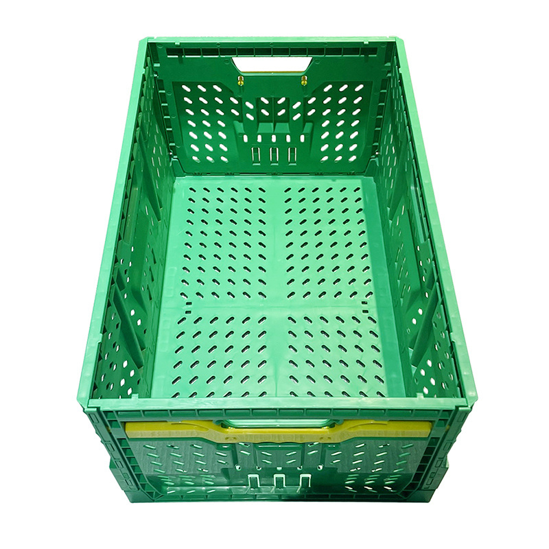 Plastic box foldable solid box plastic vegetable packing plastic Vented Foldable Crate for fruits