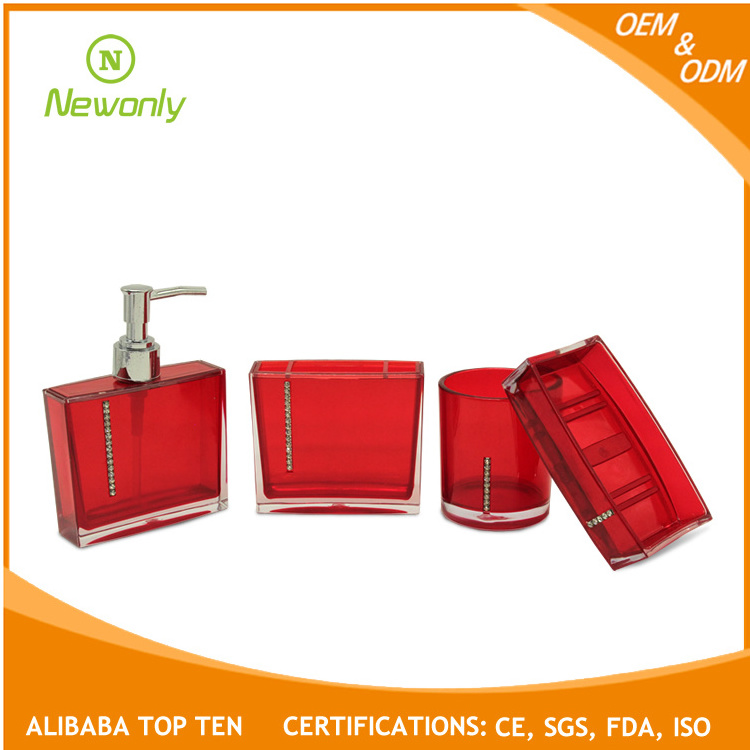 Durable PP Plastic Bathroom Accessory Set Packaged in a Box Includes Essential Bathroom Sets