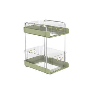 Small Multi-Layer Light Luxury Style Storage Rack with Drawer Storage Box Kitchen and Bathroom Floor Storage Cart