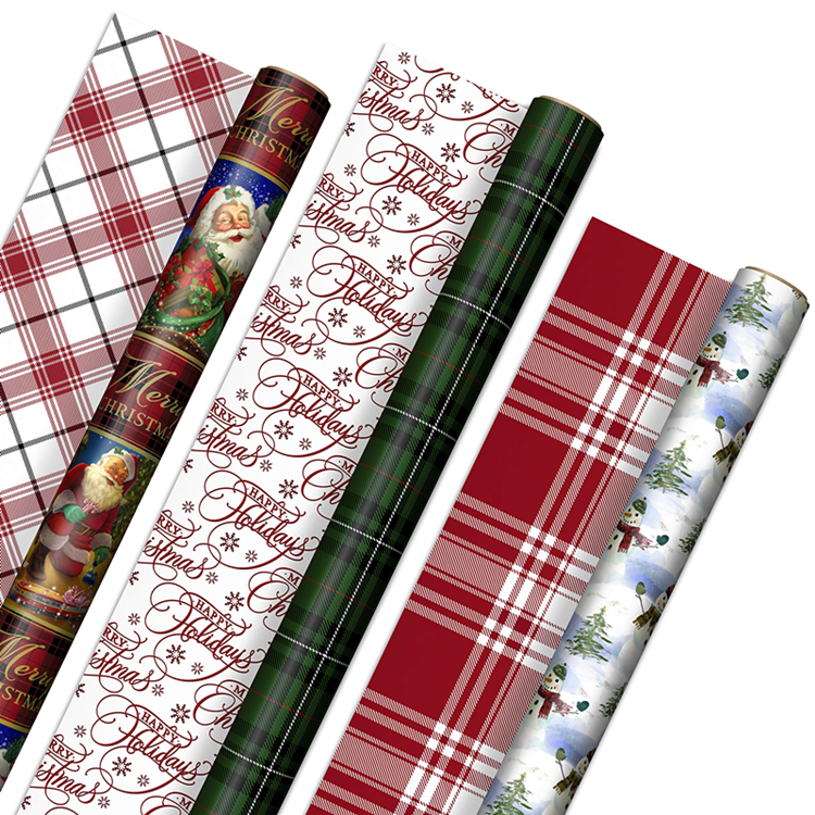 Custom Gift Wrapping Paper Roll Christmas Gift Wrapping Paper For Packaging