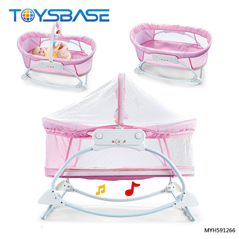 Multifunctional Swing Cribs With Music Baby Cradle Electric