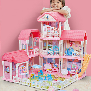 2021 children fun and creative enlightenment toys big house furniture toy set kid educational toys dollhouse furniture