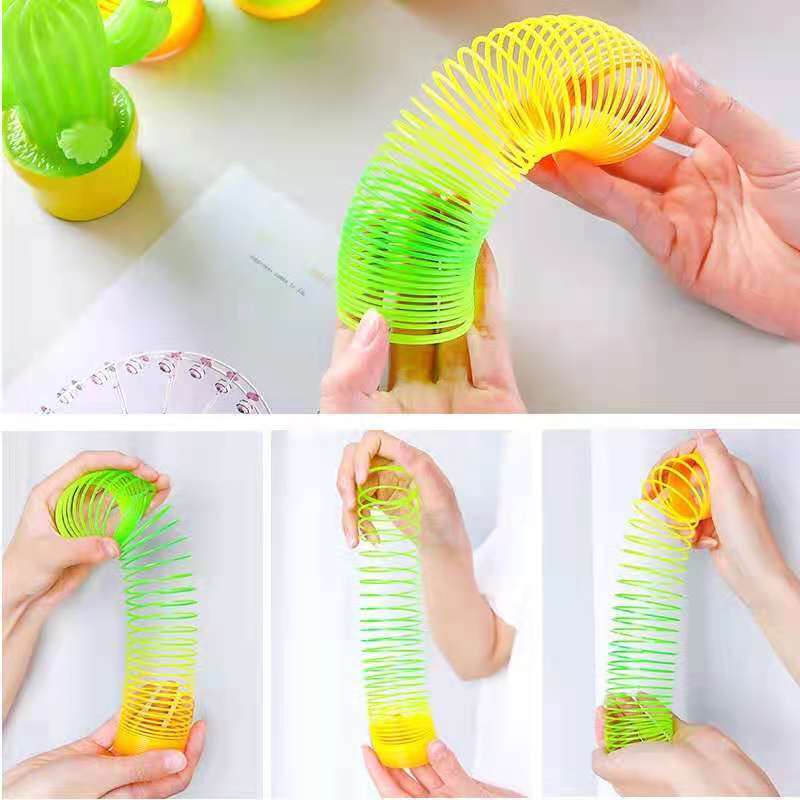 Hot Plastic Colorful Funny rainbow spring coil toy Magic Spring