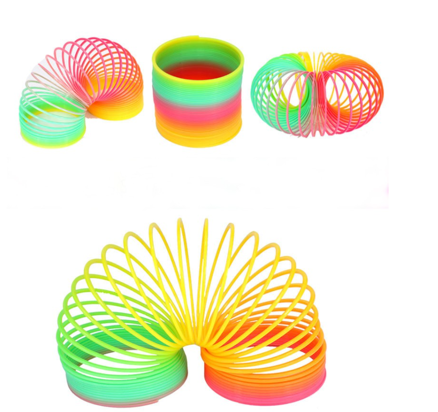 Plastic Folding Rainbow  Magic Spring Coil Toys free shipping children toys For Kids