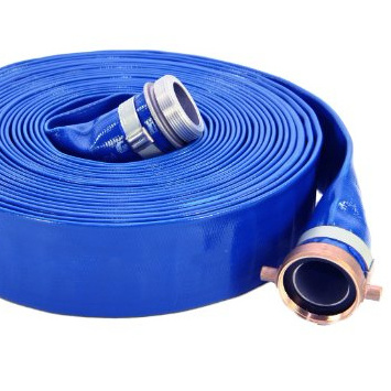 blue orange PVC lay flat hose  for agriculture irrigation watering hose 8inch