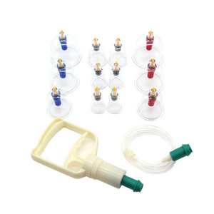 FULI Hot Selling Plastic Single Cups Hijama Vacuum Cupping Therapy Massage Transparent Hijama Cupping Set