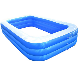 New Family Large Size Paddling Inflatable PVC Swimming Pool Outdoor Automatic Inflatable Tanning Tub Rectangular SPA Water Pool