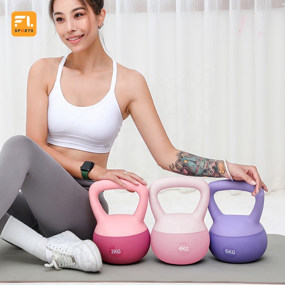 8kg Soft kettlebell women's squat training soft lifting kettlebell dumbbell hip lifting strength training sand kettlebell