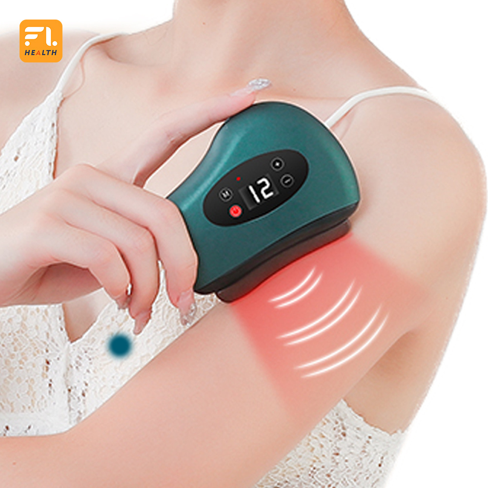 FULI 2022 HOT SALE 4 in 1 led therapy light face wand skin rejuvenation sculpt gua sha tool microcurrent facial lift device