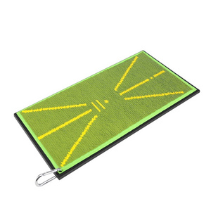 High Quality Sequin Pearlescent Piece Swing Path Trainer-Instant Feedback Golf Practice Hitting Aid  Batting Training Mat