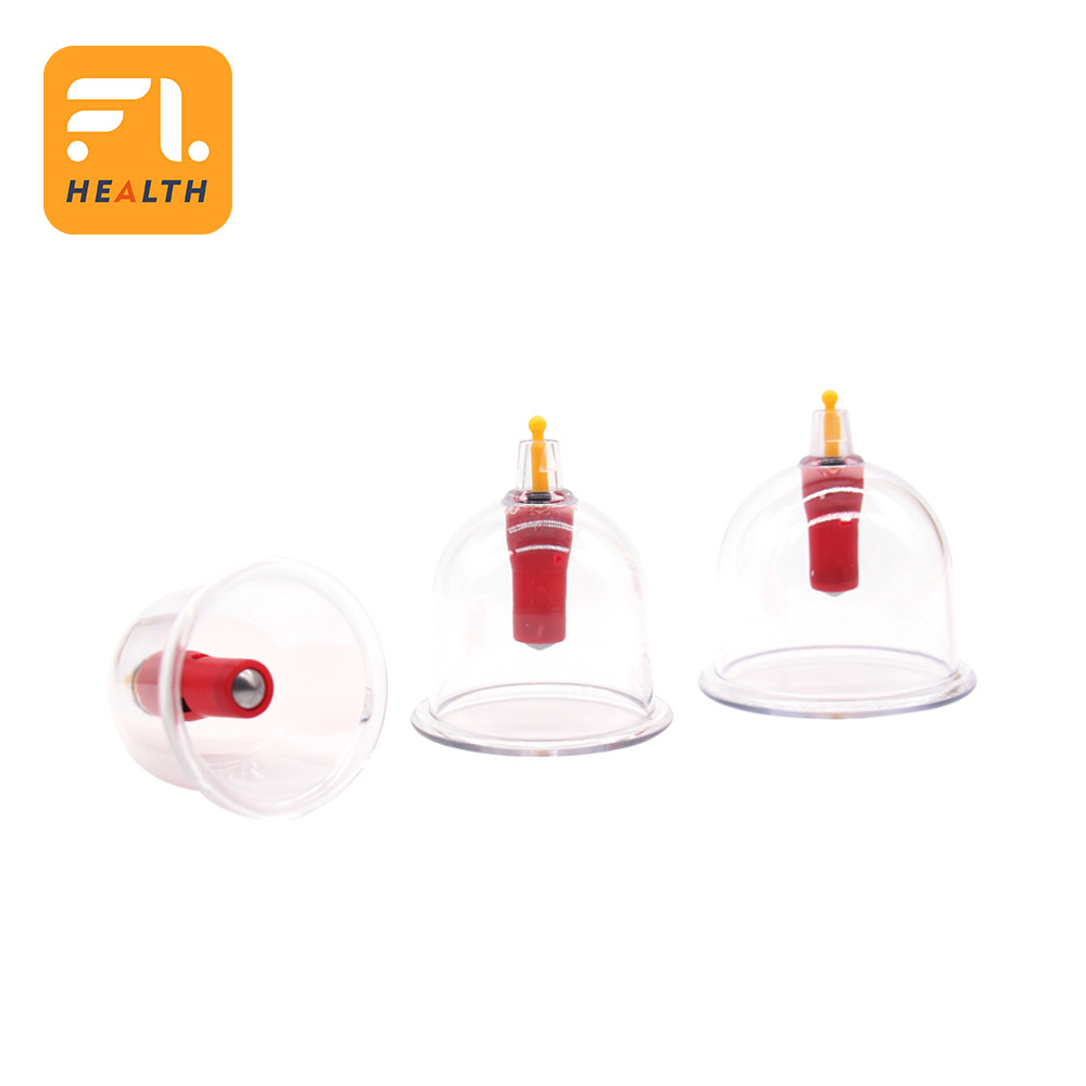 FULI Hot Selling Plastic Single Cups Hijama Vacuum Cupping Therapy Massage Transparent Hijama Cupping Set