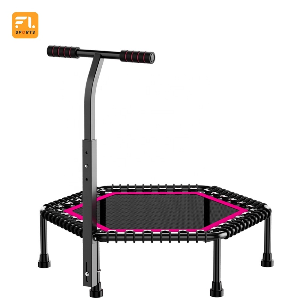 FULI Kids Trampoline Small Trampoline with Adjustable Handrail and Safety Padded Cover