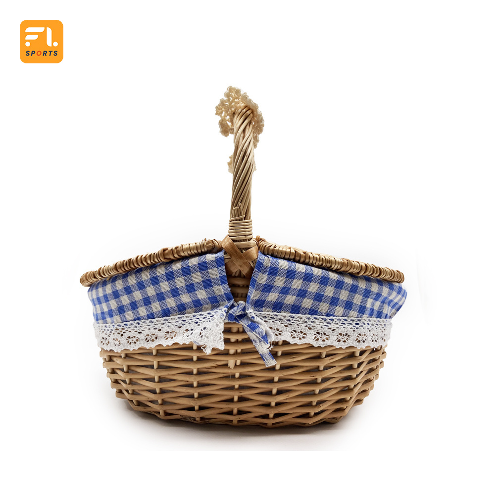 FULI Wholesale cheap large wicker picnic basket with lid for sale