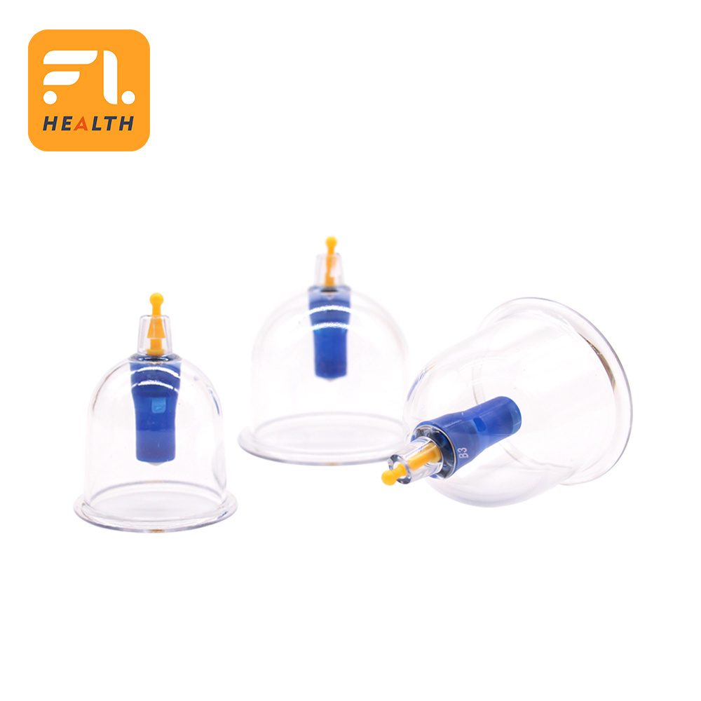 FULI Hot Selling Plastic Single Cups Hijama Vacuum Cupping Therapy Massage Transparent Hijama Cupping Set