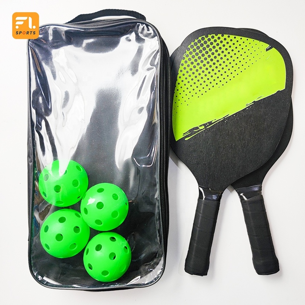 New Pick Racquet Set Glass Fiber Pickle Ball Glass Fiber Racquet Outdoor Sports Pick Ball