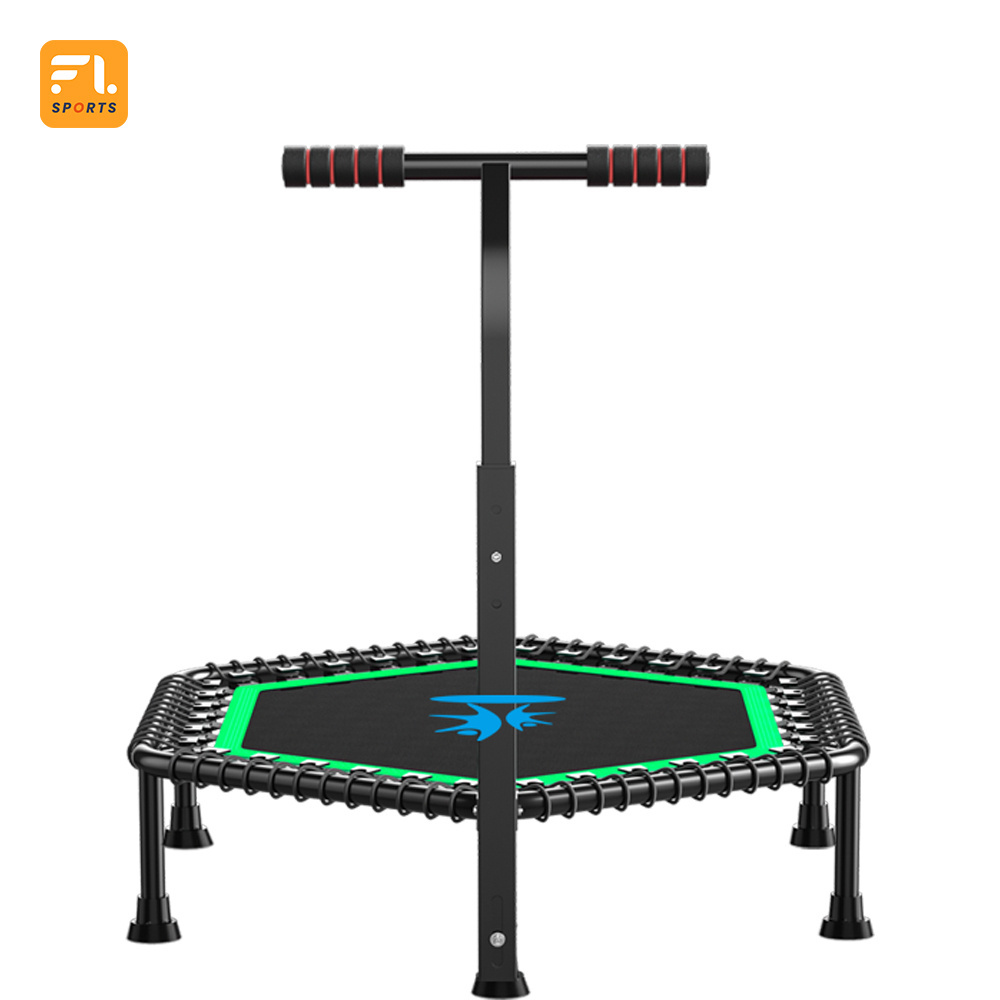 2023 Kids Trampoline Small Trampoline with Adjustable Handrail and Safety Padded Cover