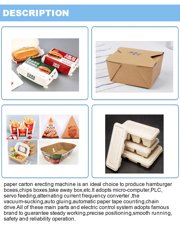 Forbona Made In China Low Cost High Quality Paper Food Box Machine For Pizza Box Pizza Box Making Machine