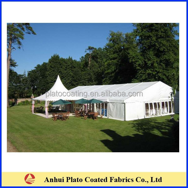 PLATO Anti-UV and blackout fabric for tent/ membrane/marquee/awnings/canopies/architectural structure