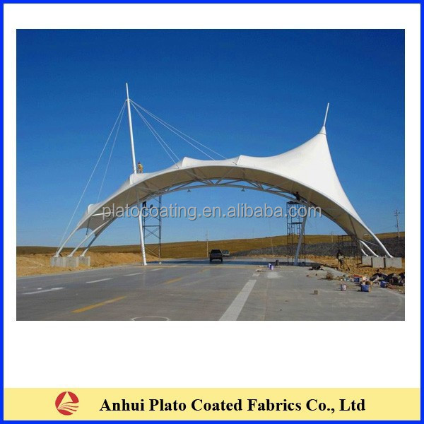 PLATO Anti-UV and blackout fabric for tent/ membrane/marquee/awnings/canopies/architectural structure