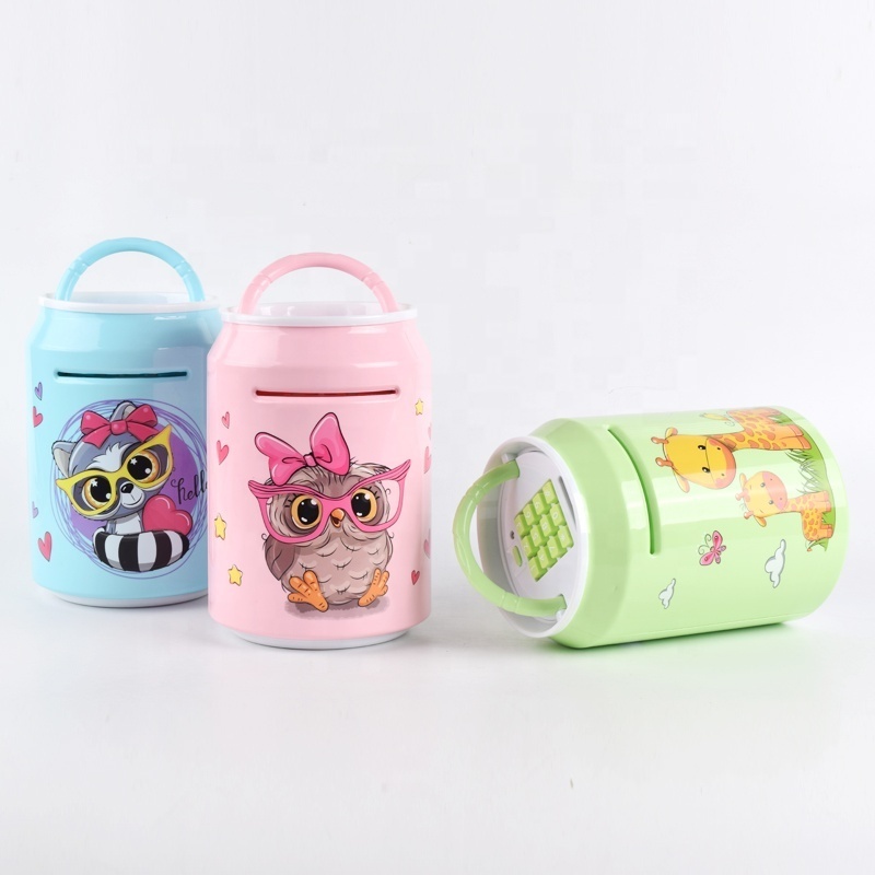 High quality money box toy mini atm machine cartoon piggy bank with password and light juguetes for kids