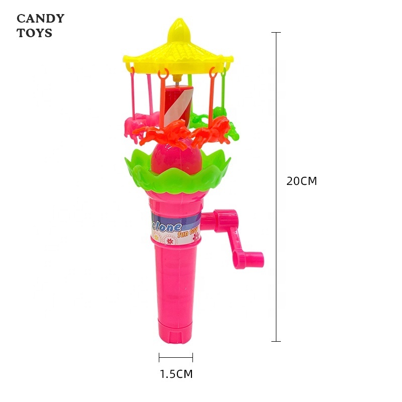 Classical light up merry-go-round game toys candy filling promotional item for kids