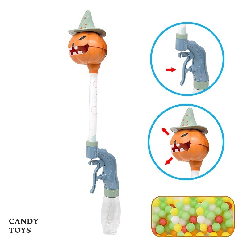 Summer Outdoor Games Halloween Water Gun Candy Toys Container With Sweet Hard Candies