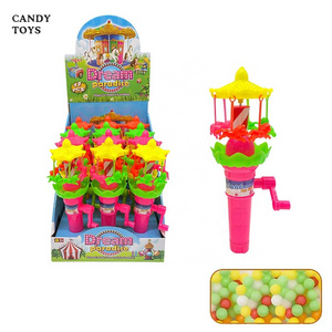 Classical light up merry-go-round game toys candy filling promotional item for kids