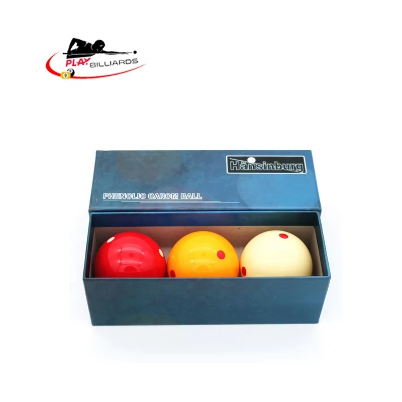 Factory Guarantee Quality New Design 3 Colors Complete Set Hard Resin Carom Billiard Balls Suitable for Carom Table