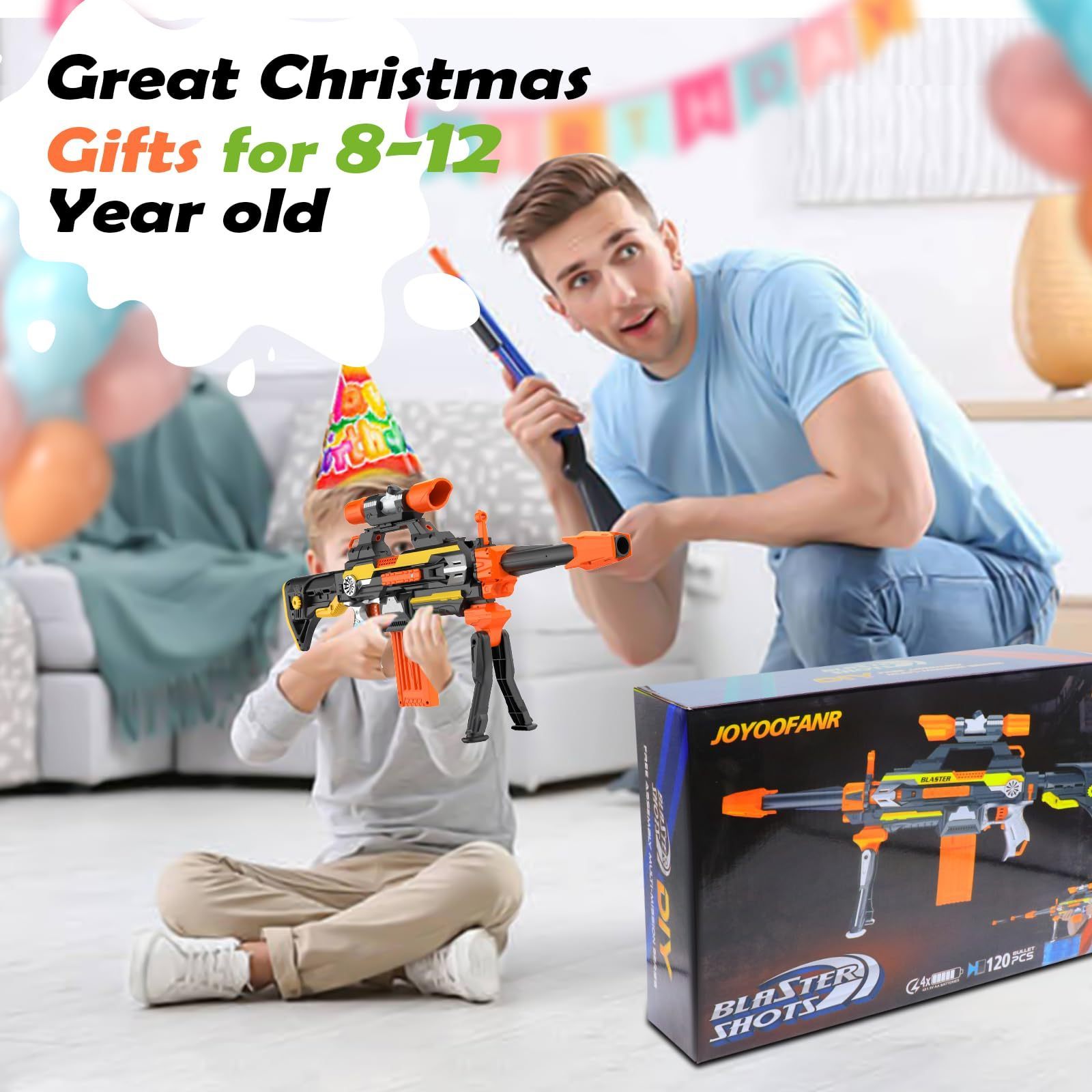 Toy Guns Automatic Machine - Toy Sniper Gun Rifle wiht Bipod - 1 Magazine Clips and 20 Darts - Toy Foam Blasters