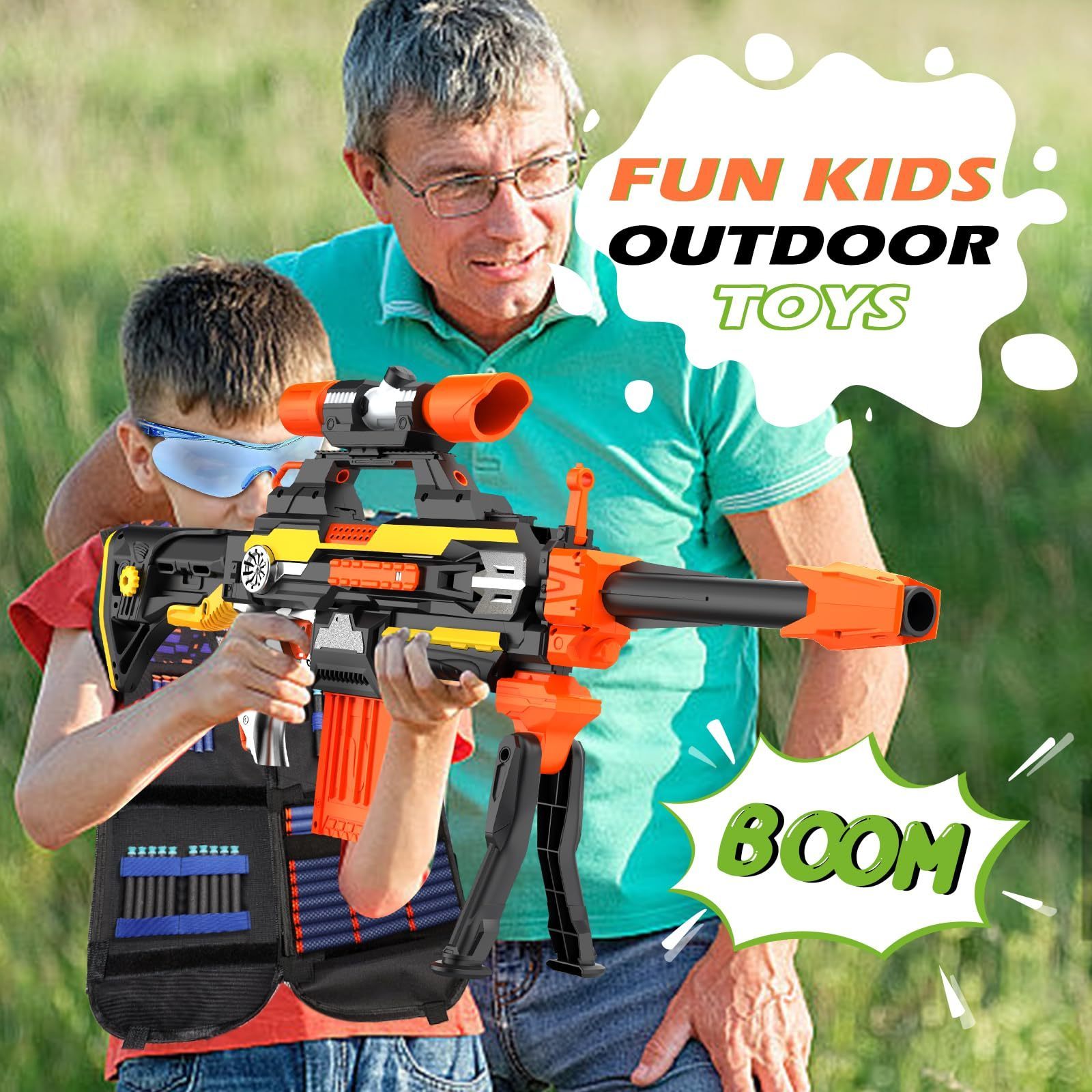 Toy Guns Automatic Machine - Toy Sniper Gun Rifle wiht Bipod - 1 Magazine Clips and 20 Darts - Toy Foam Blasters